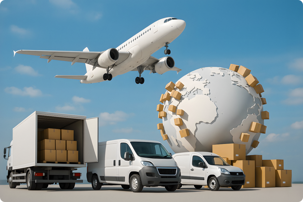 International shipping service illustration